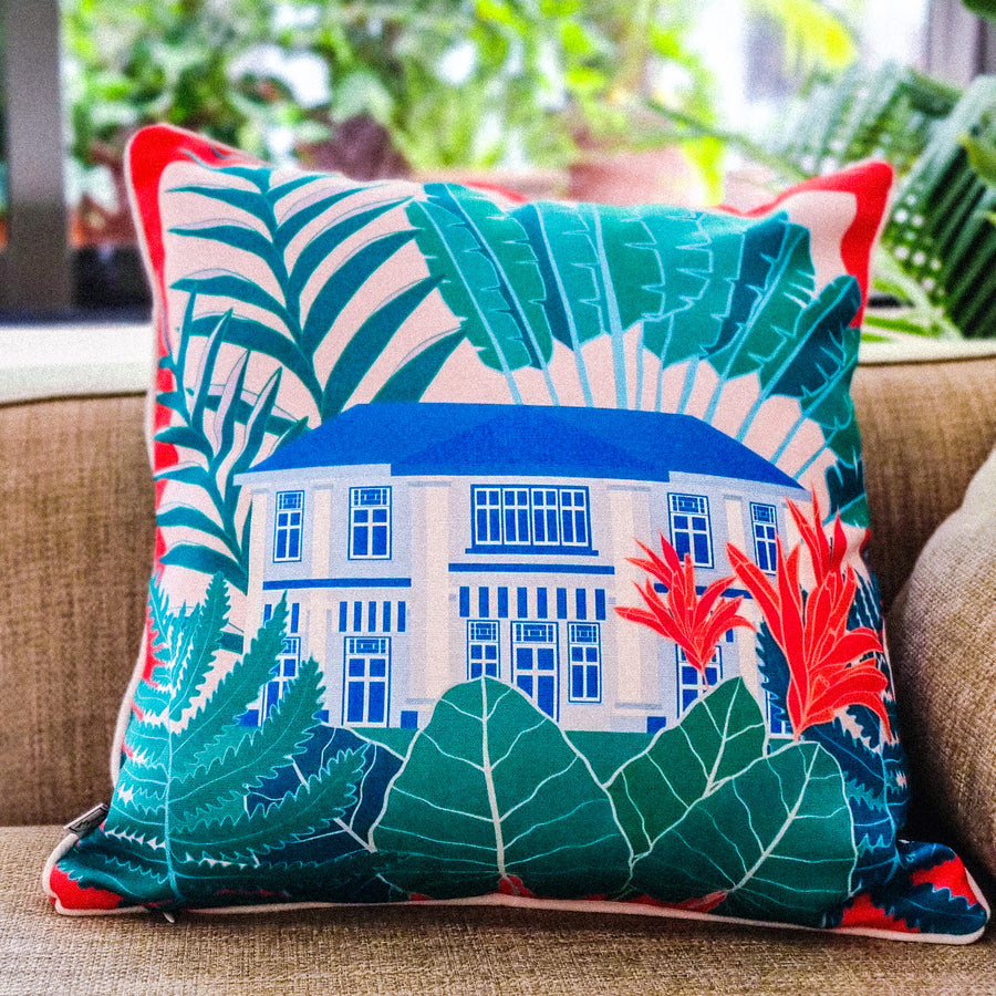 Tropical Bungalow Cushion Cover