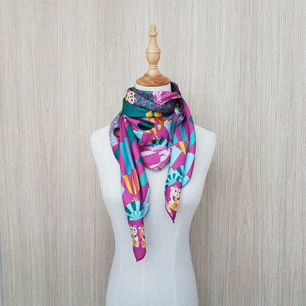 Singapore Chinatown Silk Scarf – BINARY STYLE