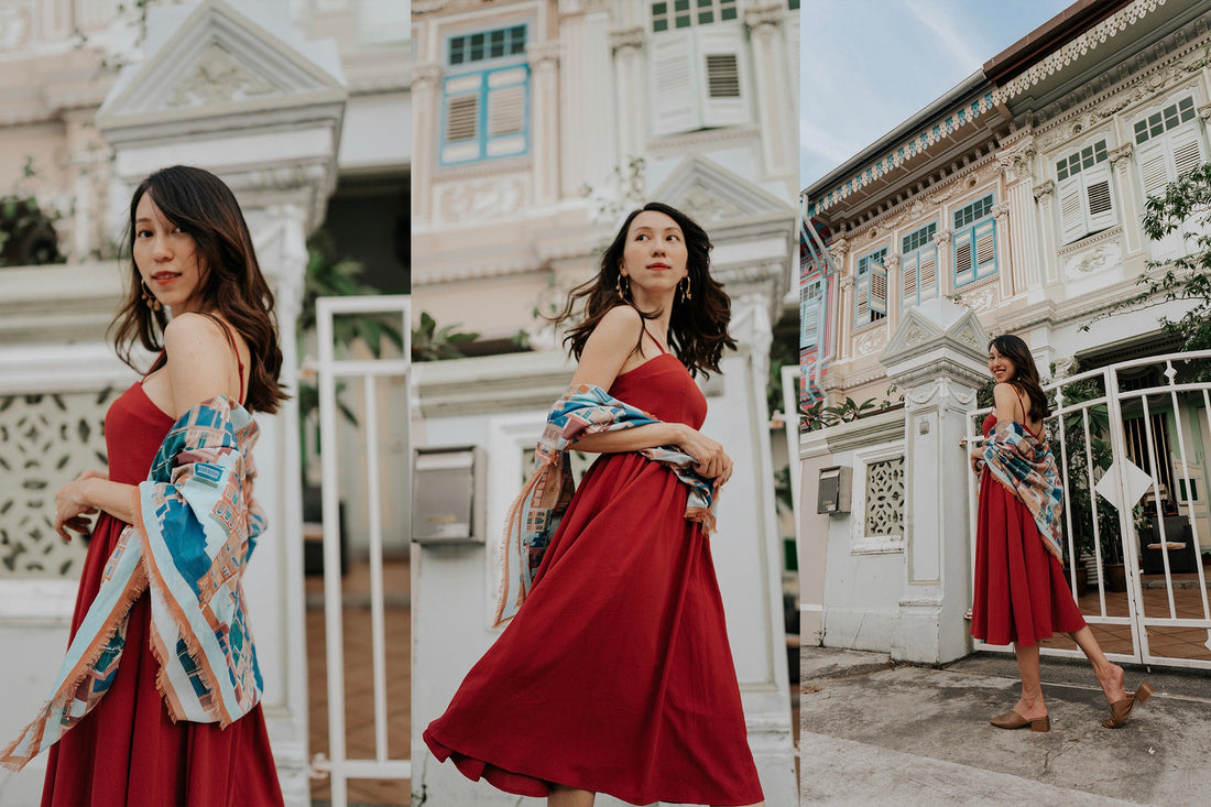 5 Ways to Style a Scarf  à la Melissa Koh