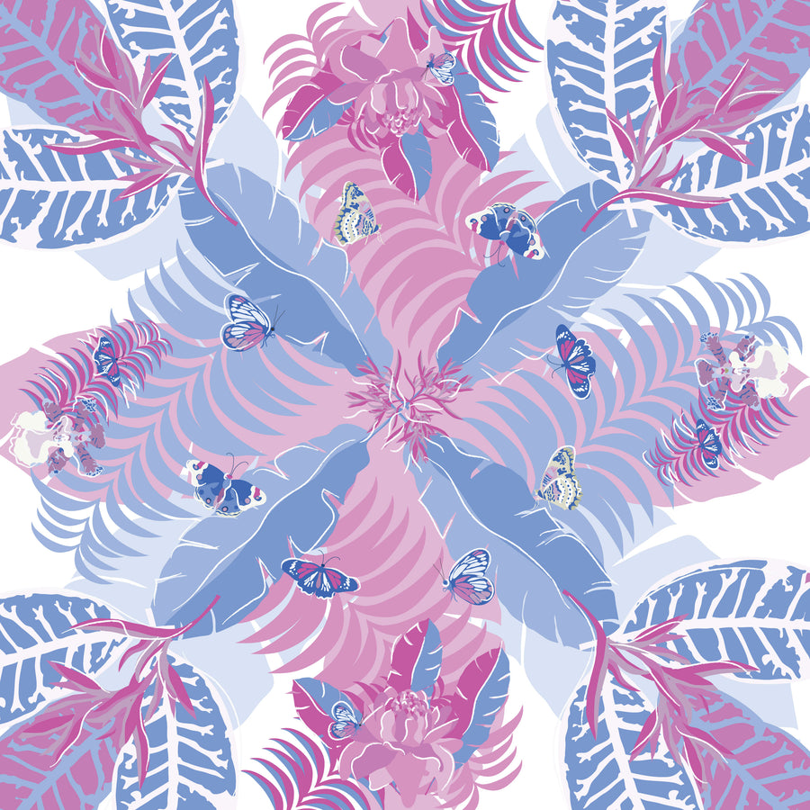 Blooms and Butterflies of Singapore Cotton Scarf