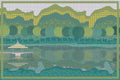 Serenity at MacRitchie Rectangular Cotton Silk Shawl