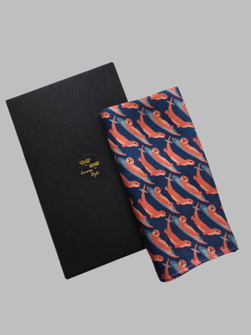 Playful Otters Pocket Square