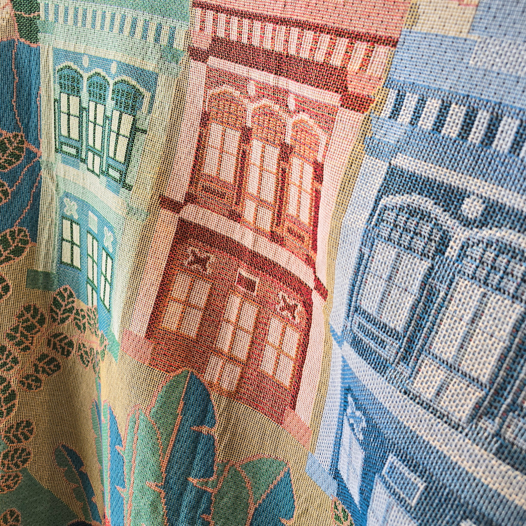 The Shophouses Throw Blanket