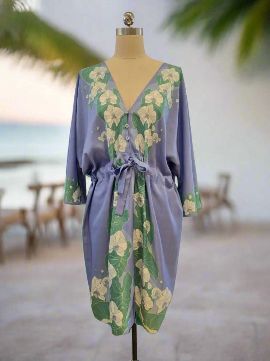 Madame Wong Dress - Orchid Garden - Short
