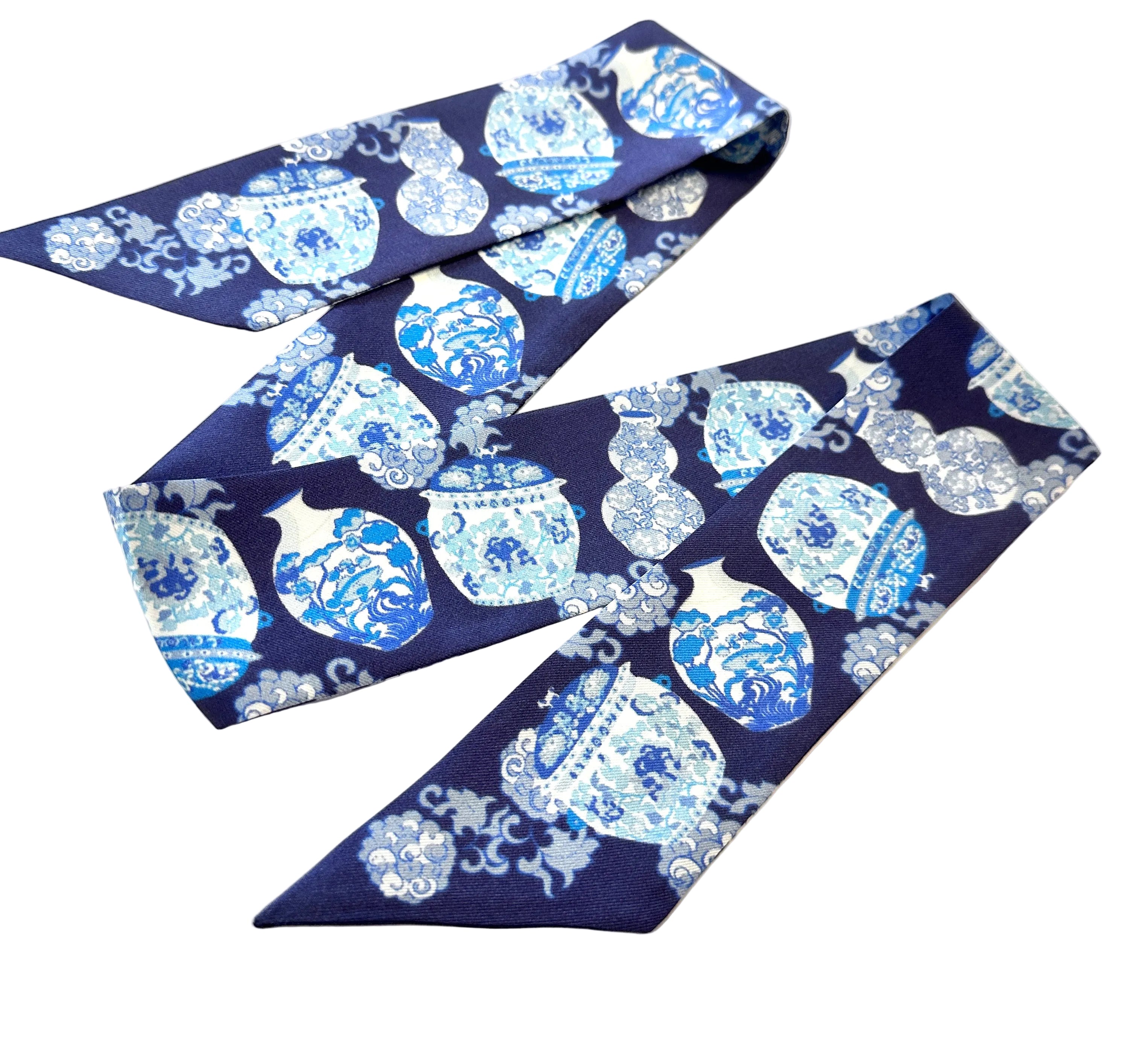 Peranakan Porcelains Ribbon Scarf