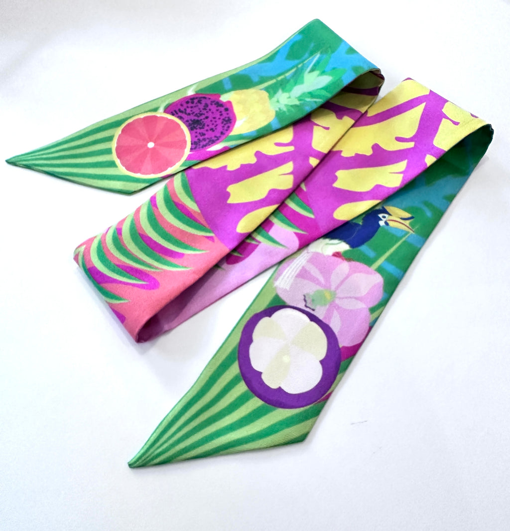 Tropical Singapore Ribbon Scarf