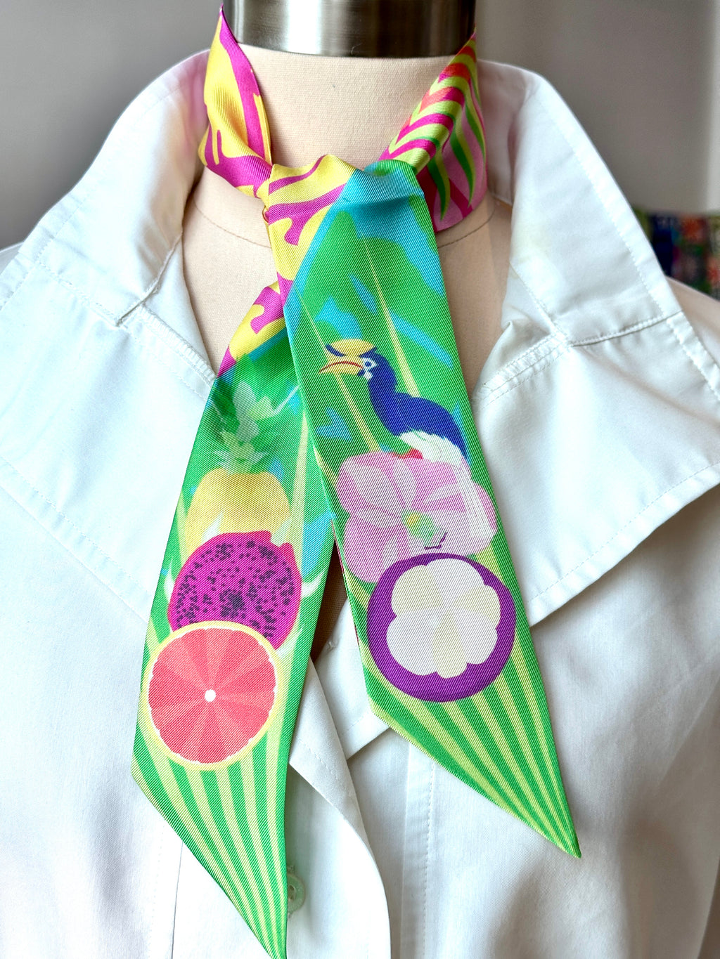 Tropical Singapore Ribbon Scarf