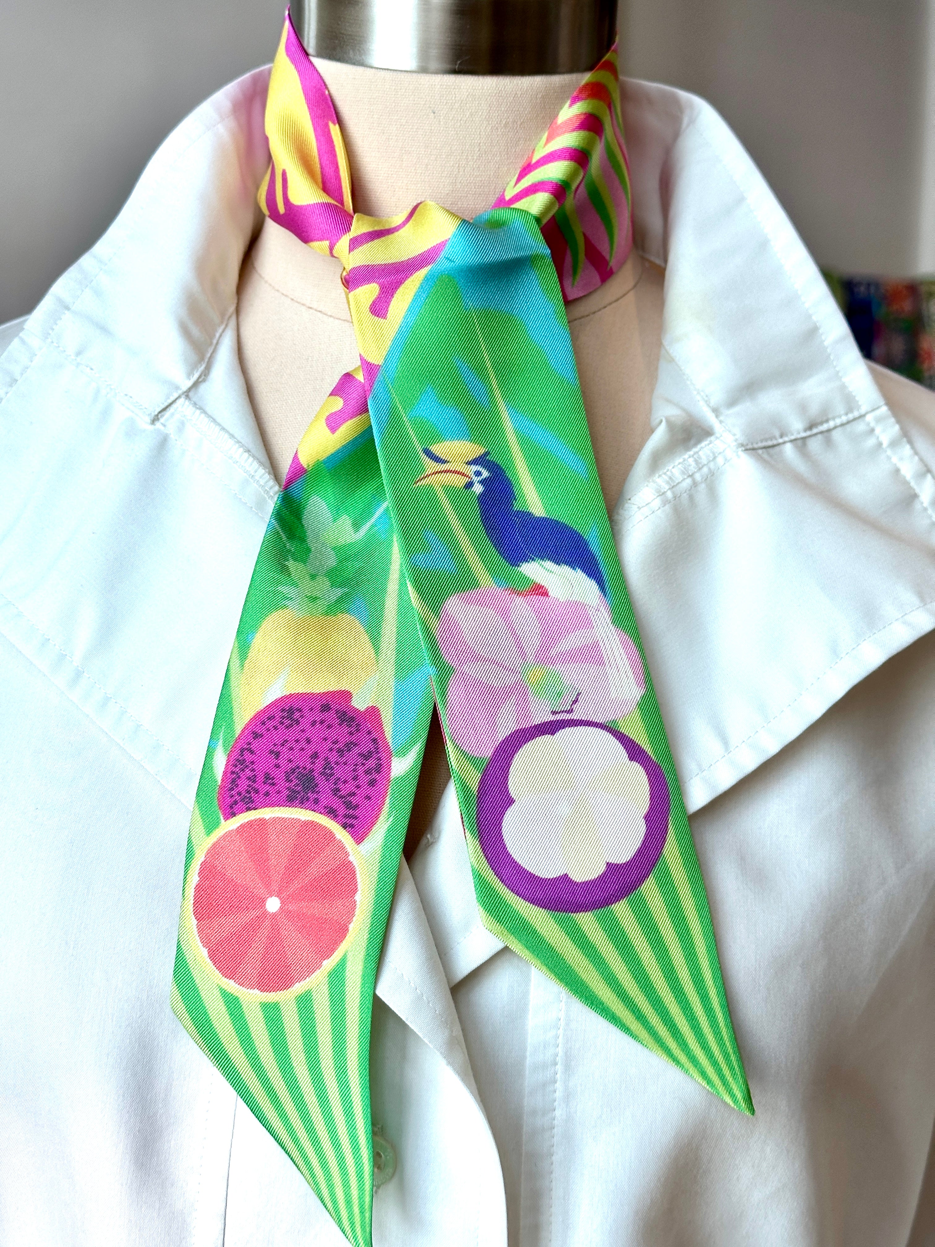 Tropical Singapore Ribbon Scarf