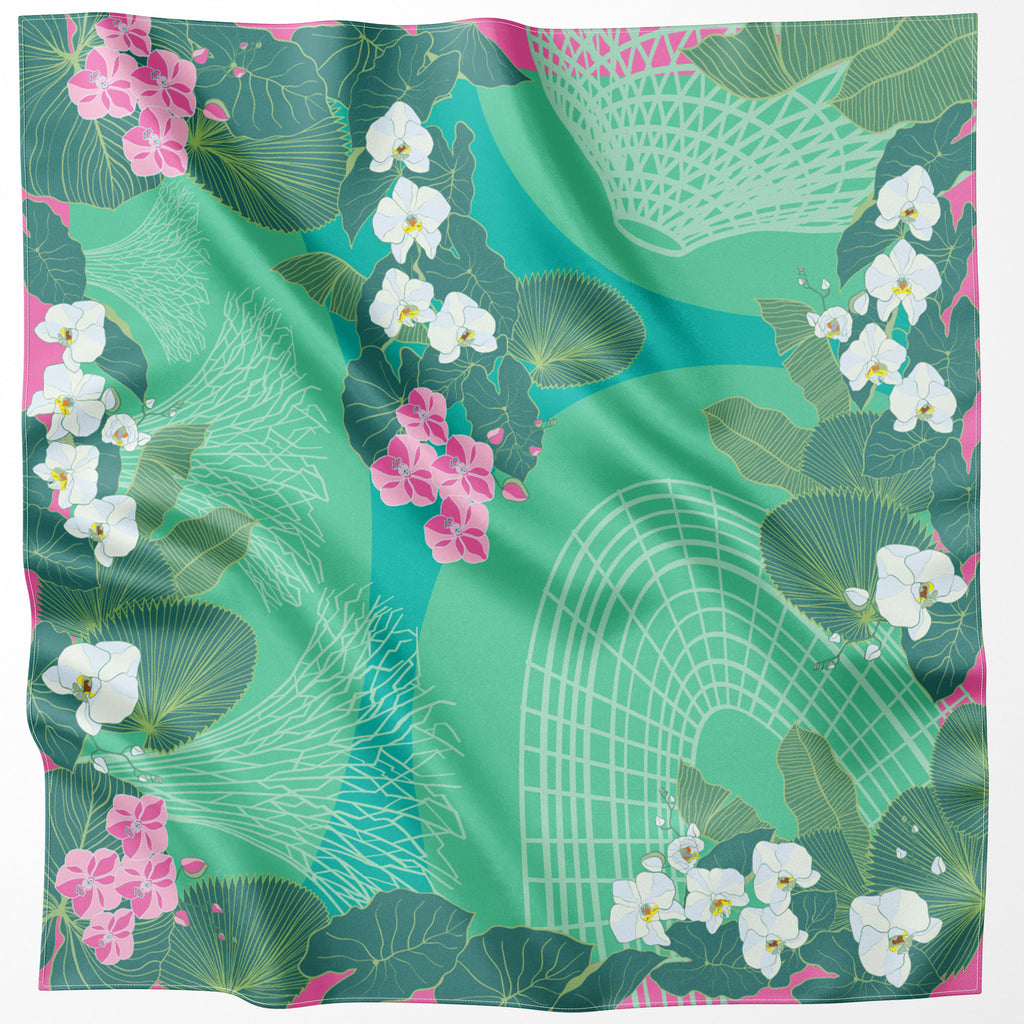 Botanic Oasis by the Bay Cotton Scarf