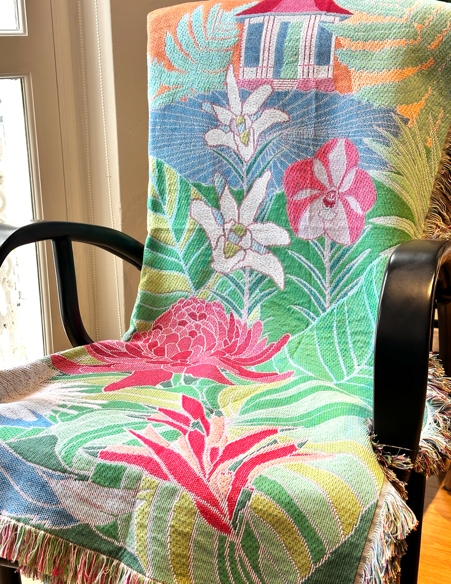 Botanic Oasis Throw Blanket