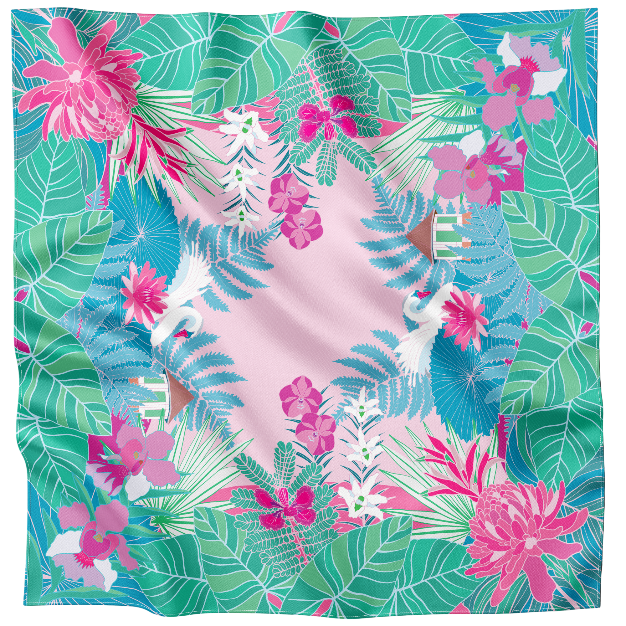 Botanic Splendour Premium Silk Scarf