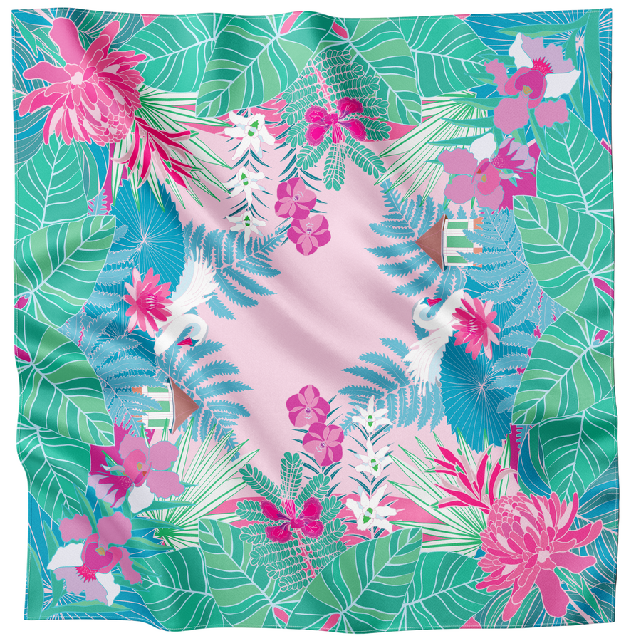Botanic Splendour Premium Silk Scarf