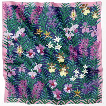 Gardens of Enchanting Delights Premium Silk Scarf