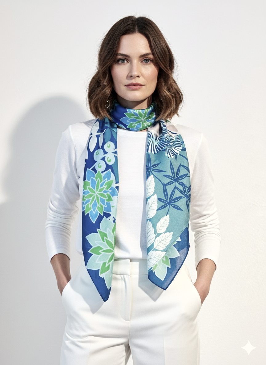 Herons of the Southern Islands Premium Silk Lyocell Scarf