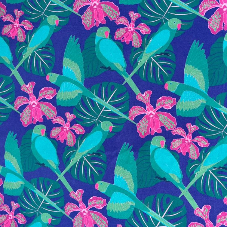 Singapore Green Lorikeet Fabric