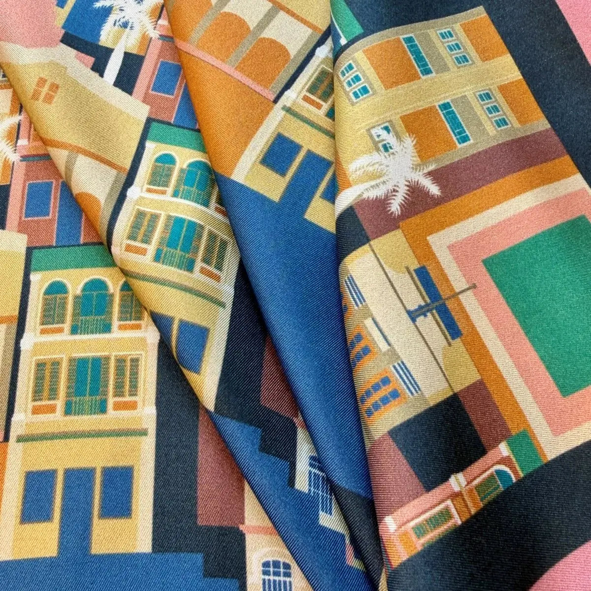 Shophouses of Singapore Silk Scarf