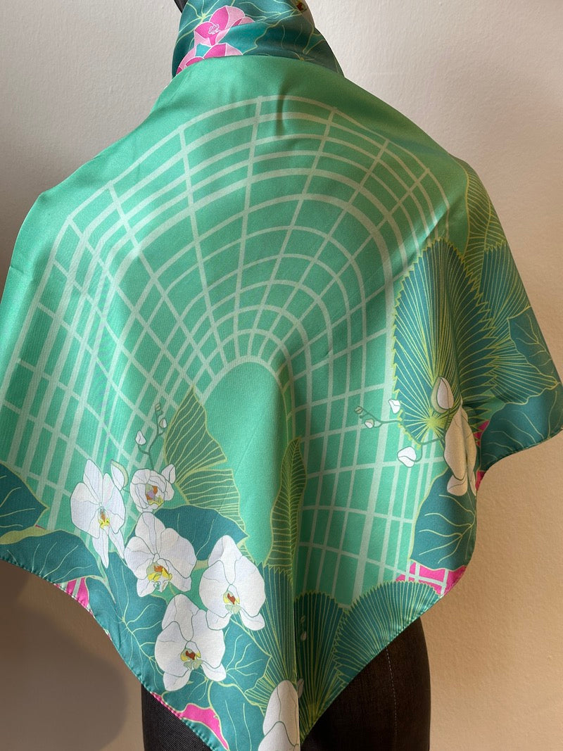 Botanic Oasis by the Bay Silk Scarf