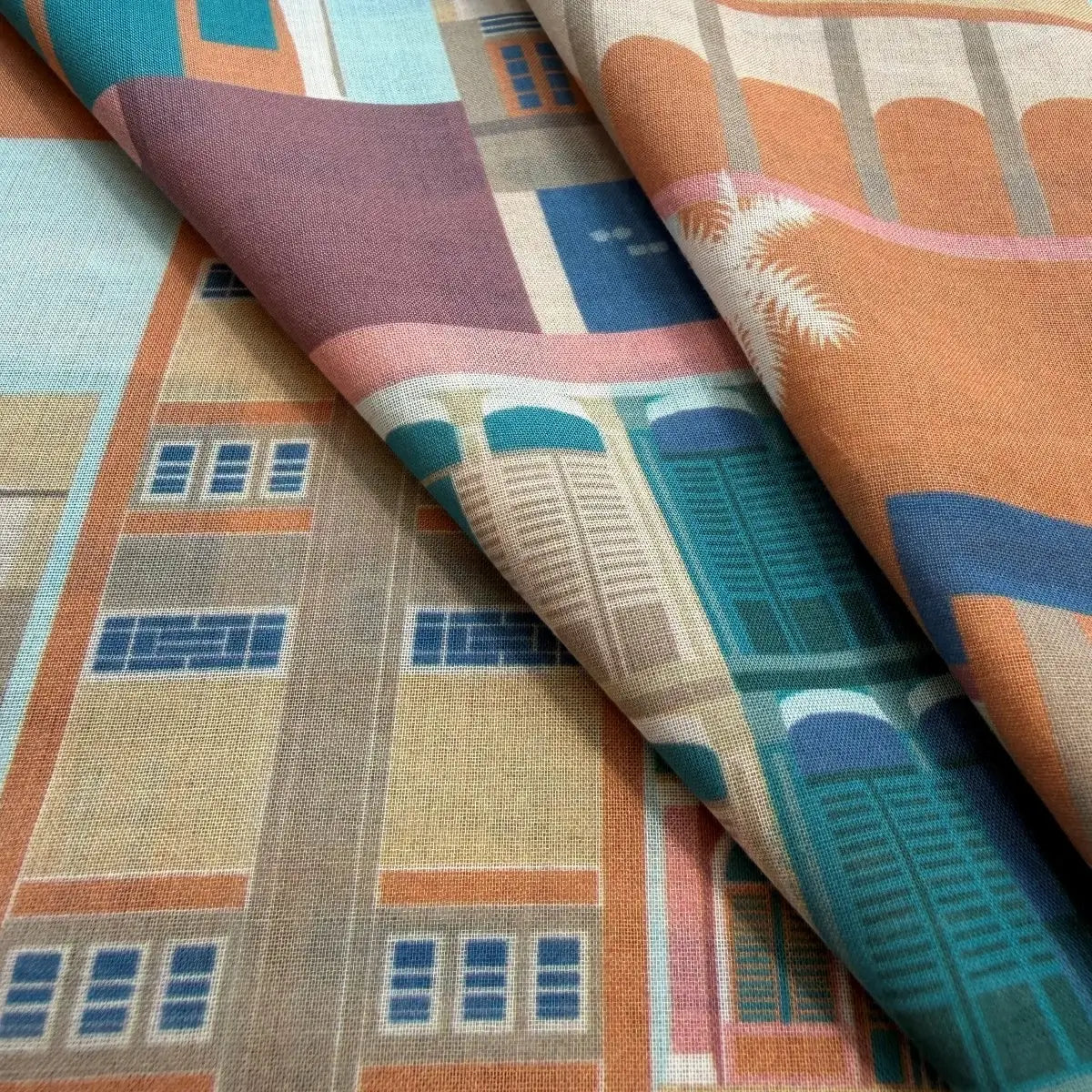Shophouses of Singapore Cotton Scarf