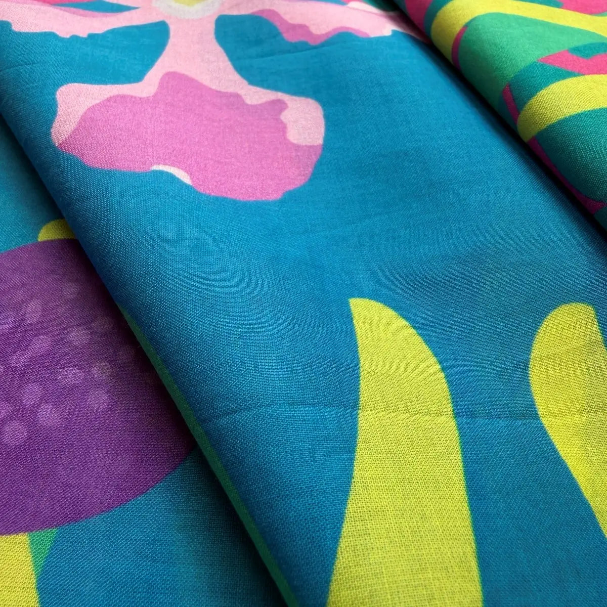 Orchidea Blue Cotton Scarf