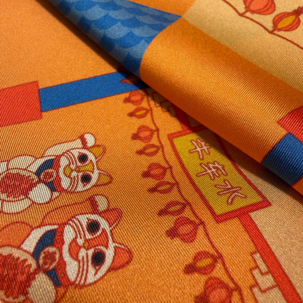 Chinatown Stories Small Silk Scarf