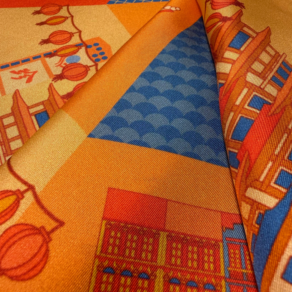 Chinatown Stories Small Silk Scarf
