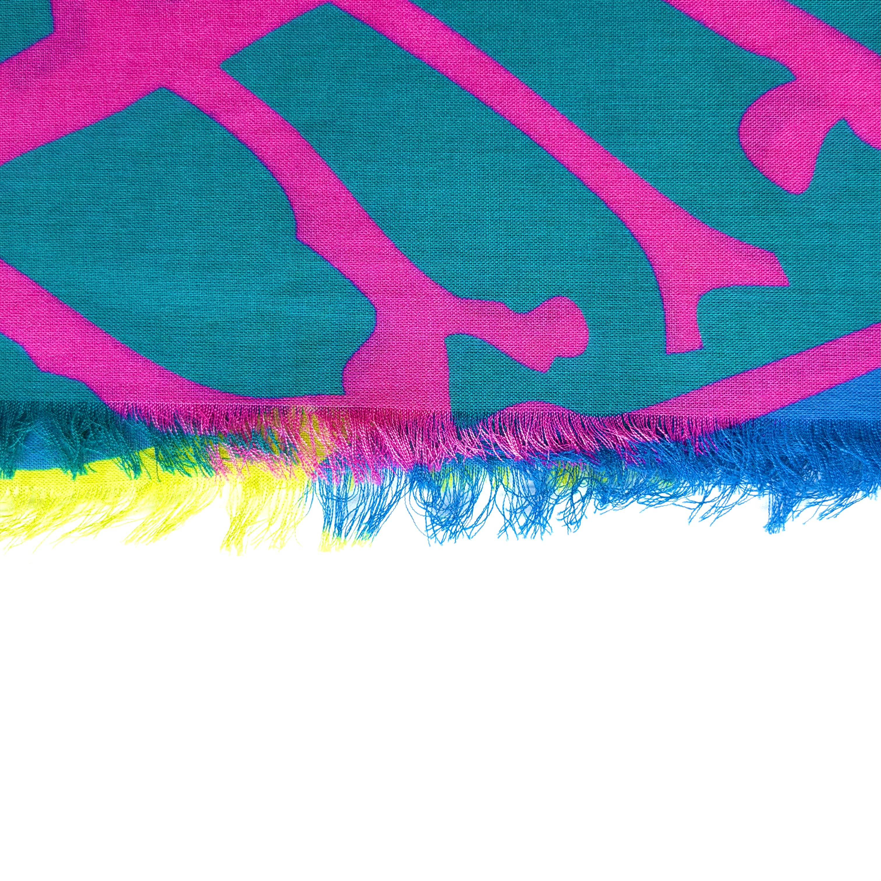Orchidea Blue Cotton Scarf