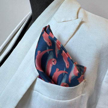 Playful Otters Pocket Square
