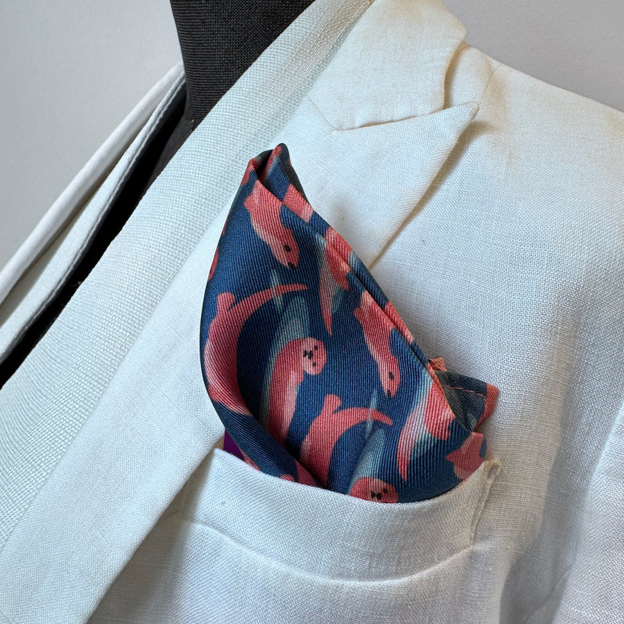 Playful Otters Pocket Square
