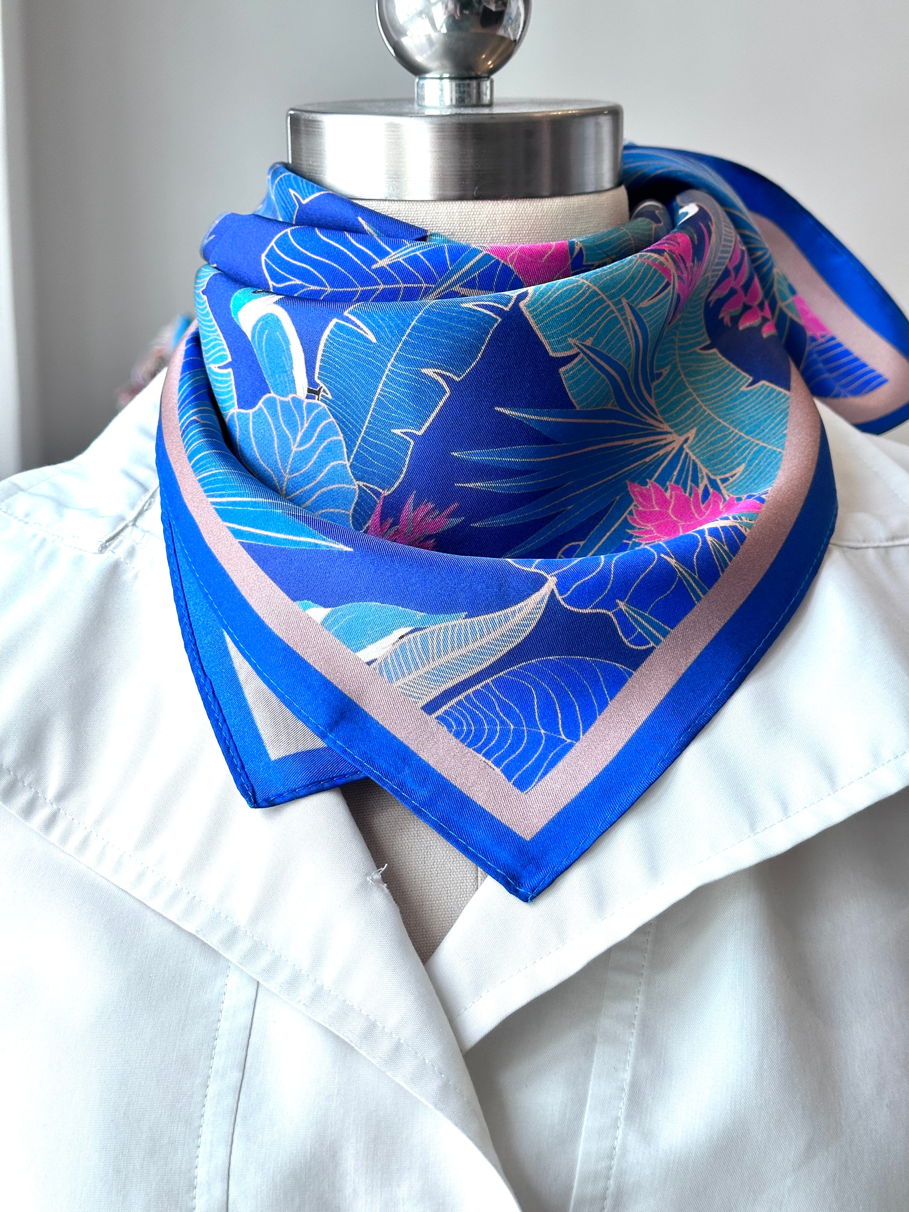 Kingfishers of Singapore Neckerchief Silk