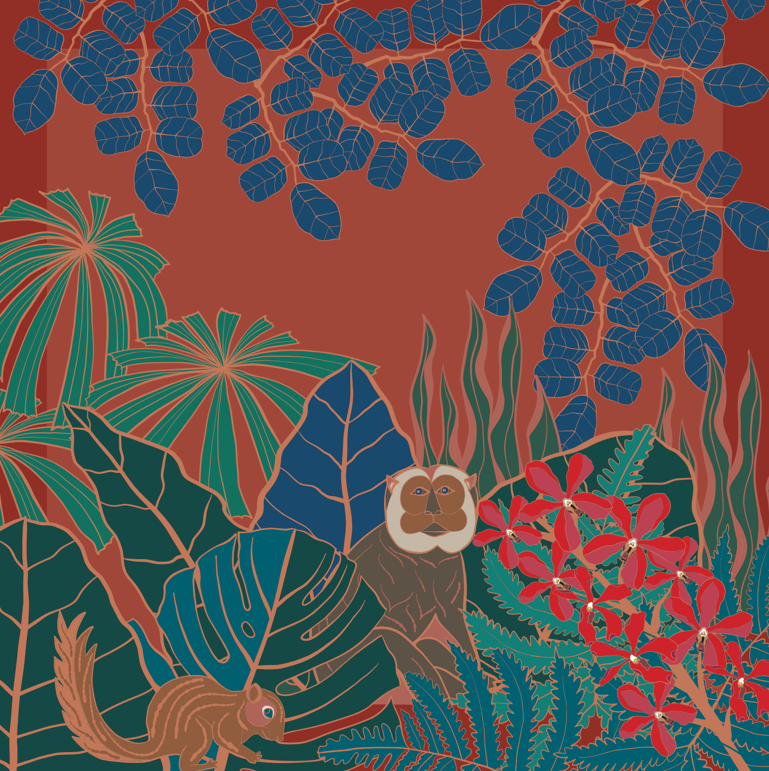 Cheeky Forest Friends - Jangala Cushion Cover