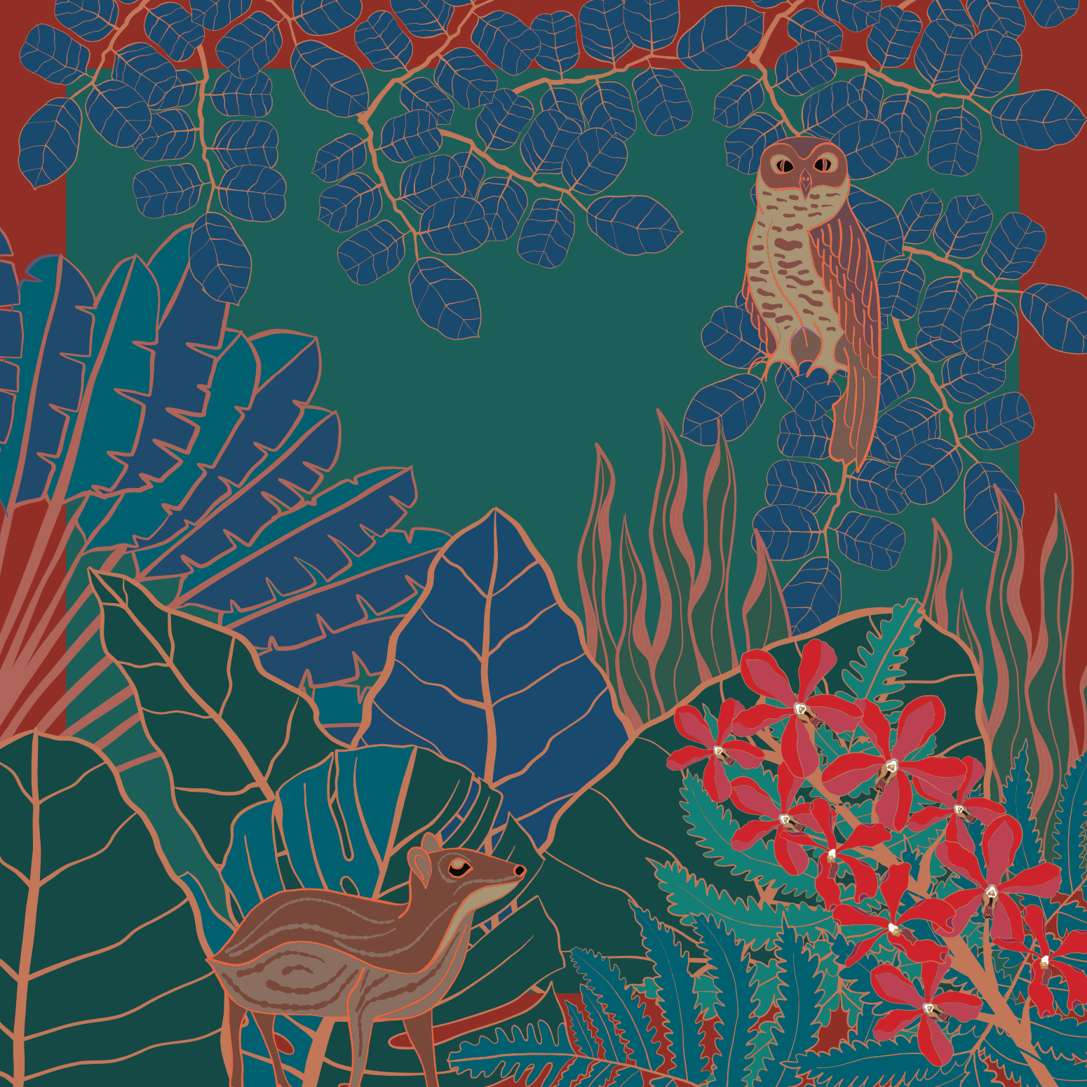 Creatures of the Night - Jangala Cushion Cover