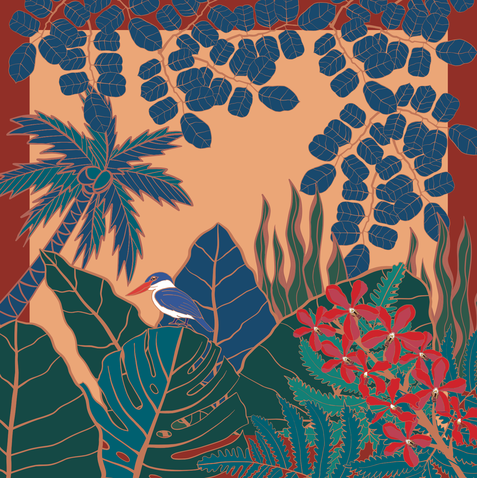 King of the water - Jangala Cushion Cover