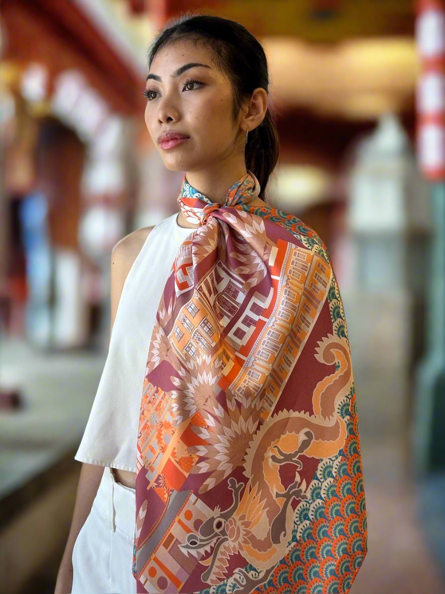 Keong Saik Road Silk Scarf