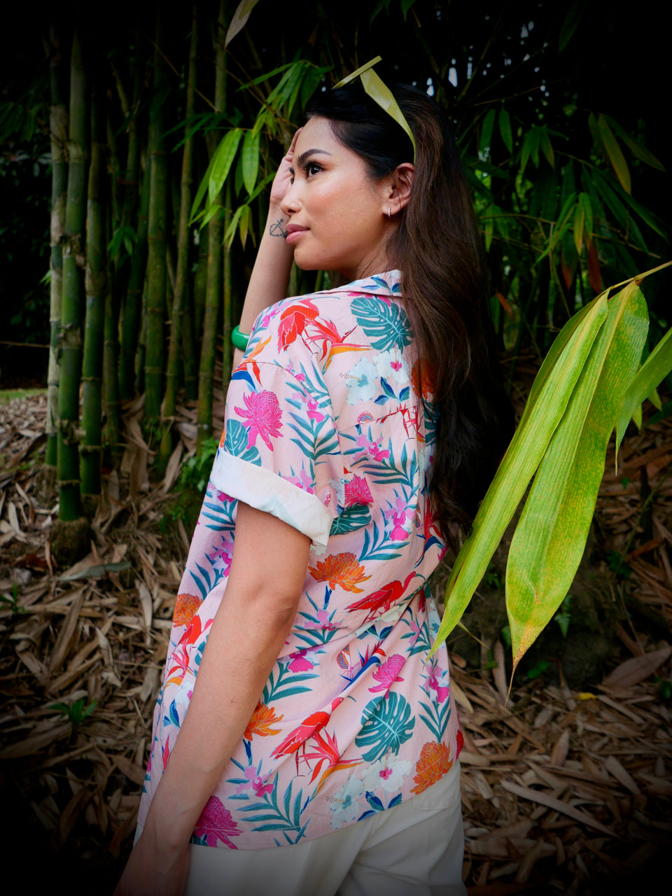 Unisex Kakee Shirt - Binary Style x Lime House Singapore - Dusky Pink