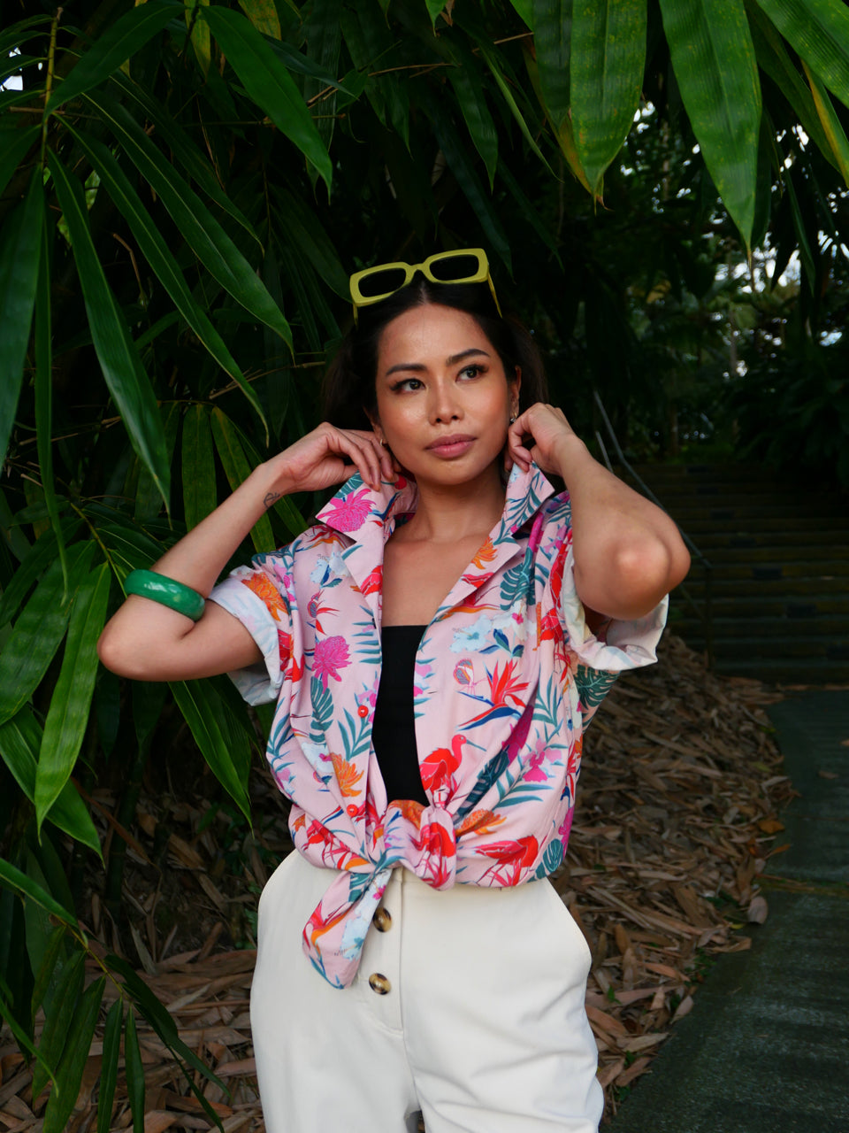 Unisex Kakee Shirt - Binary Style x Lime House Singapore - Dusky Pink