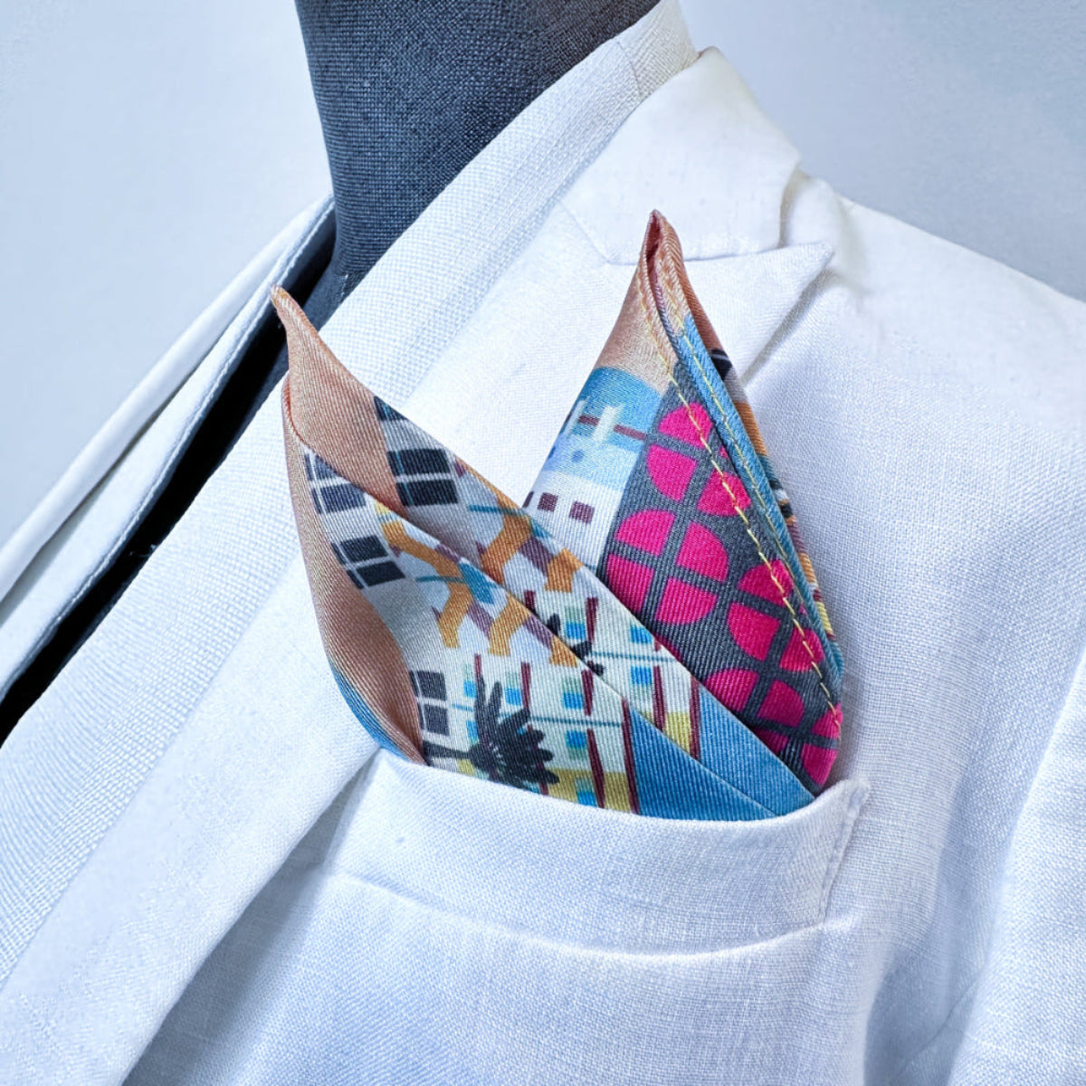 Tiong Bahru Silk Scarf and Pocket Square Bundle