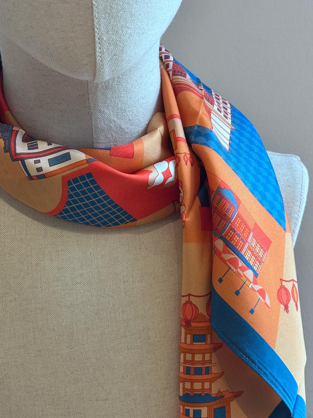 Chinatown Stories Small Silk Scarf