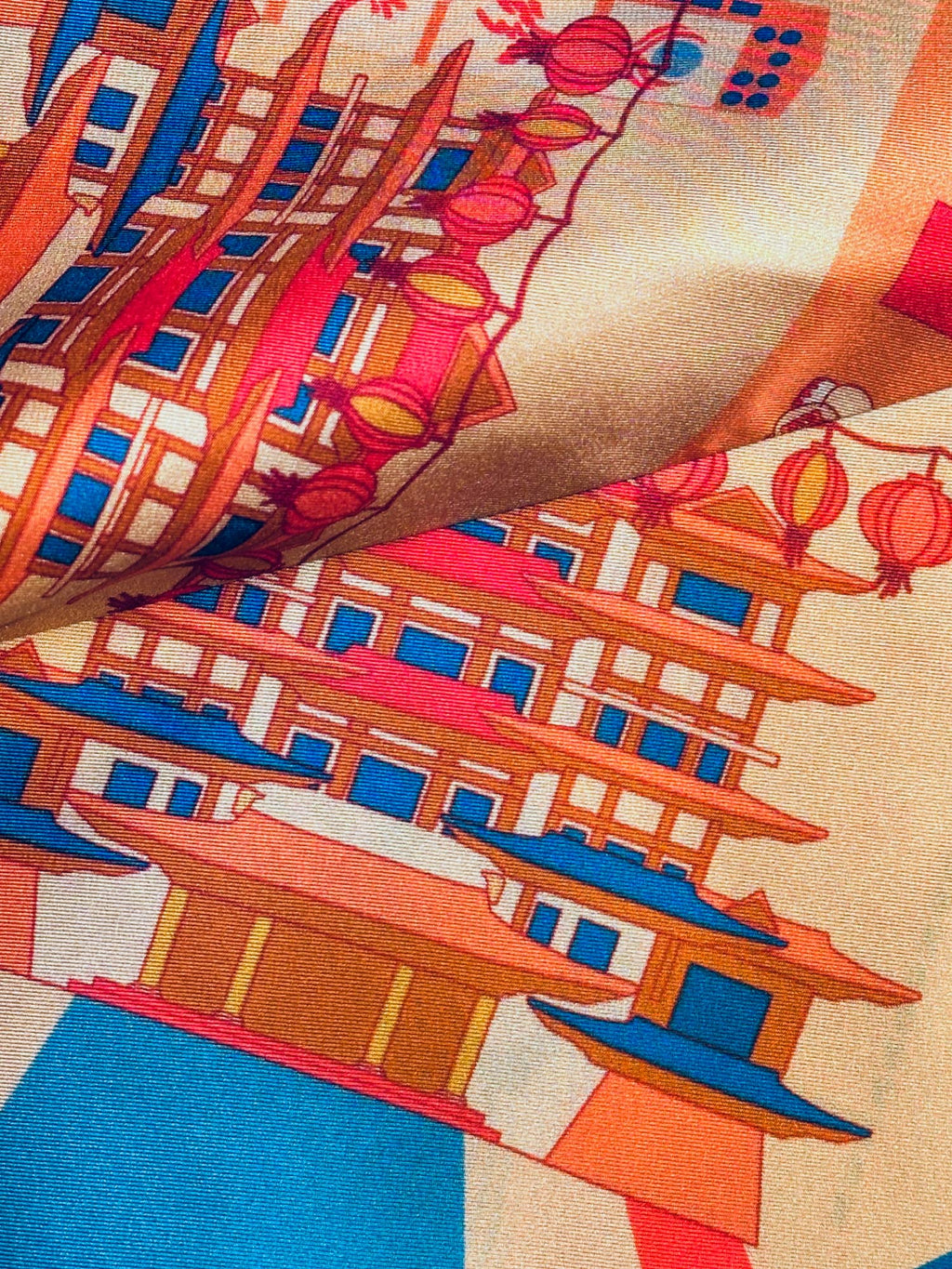 Chinatown Stories Small Silk Scarf