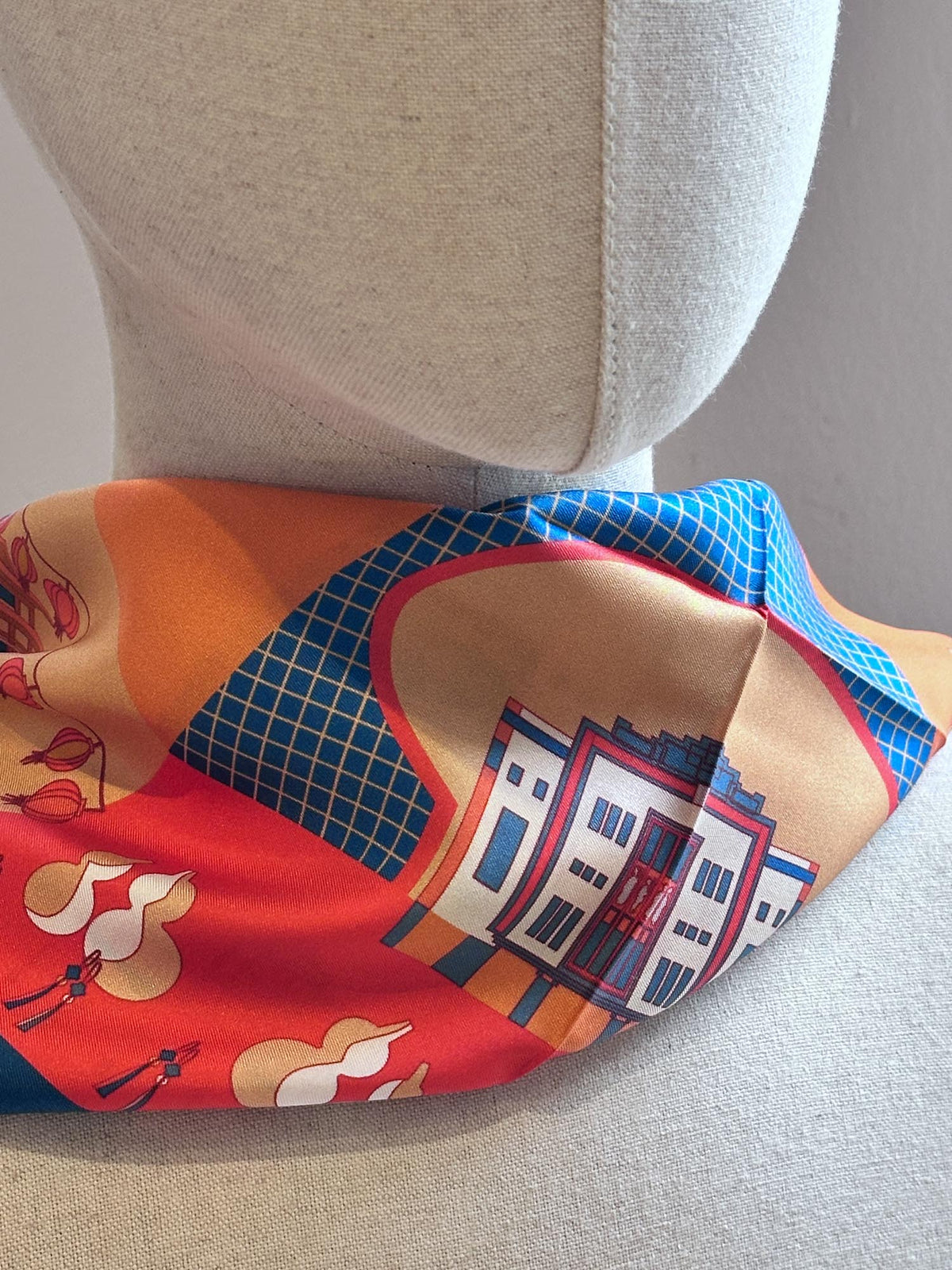Chinatown Stories Small Silk Scarf