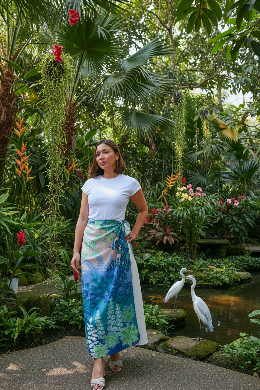 Herons of the Southern Islands Premium Silk Lyocell Scarf