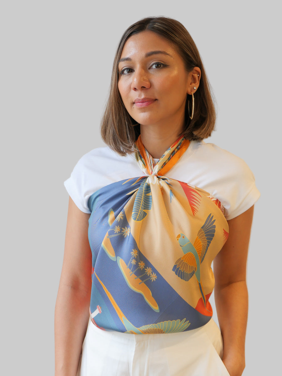 Sunset at the  East Coast Silk Scarf
