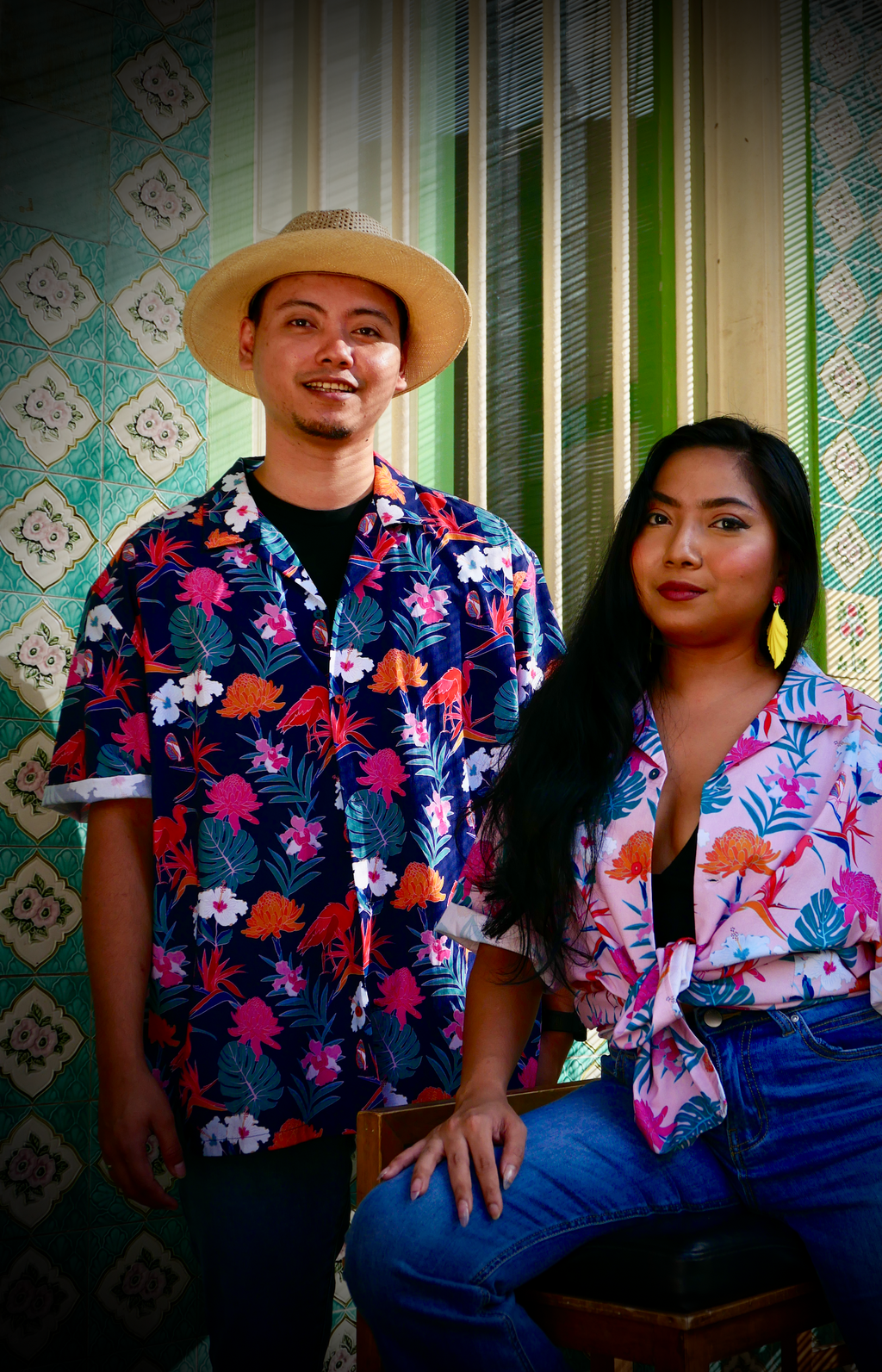 Unisex Kakee Shirt - Binary Style x Lime House Singapore - Dusky Pink