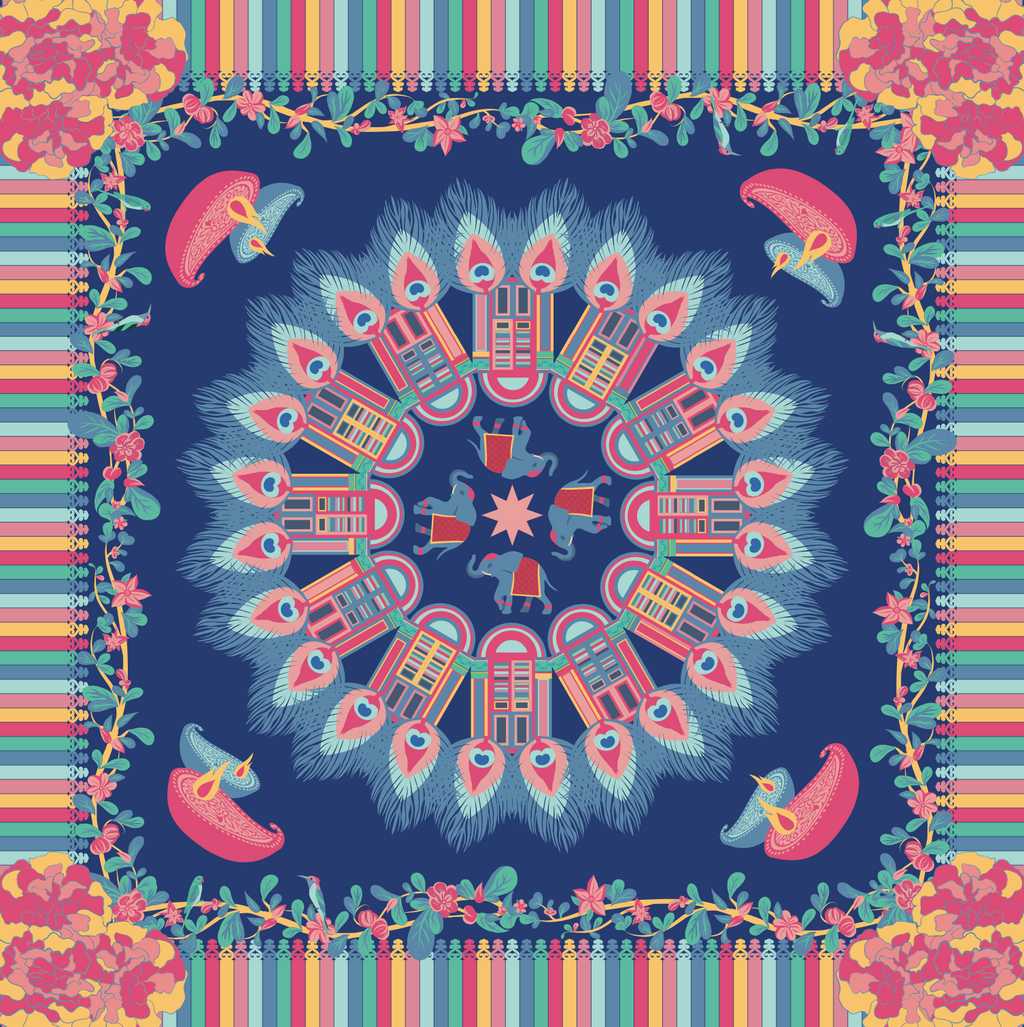 Splendid Little India Premium Silk Scarf
