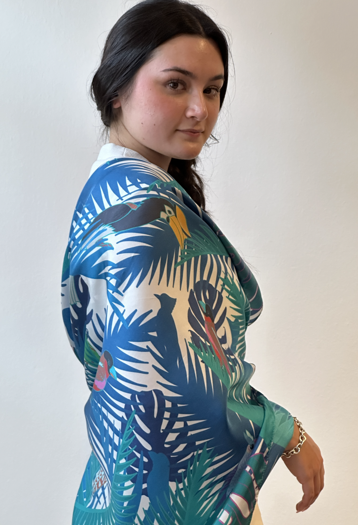 Avian Wonders of Singaporean Islands Silk Scarf