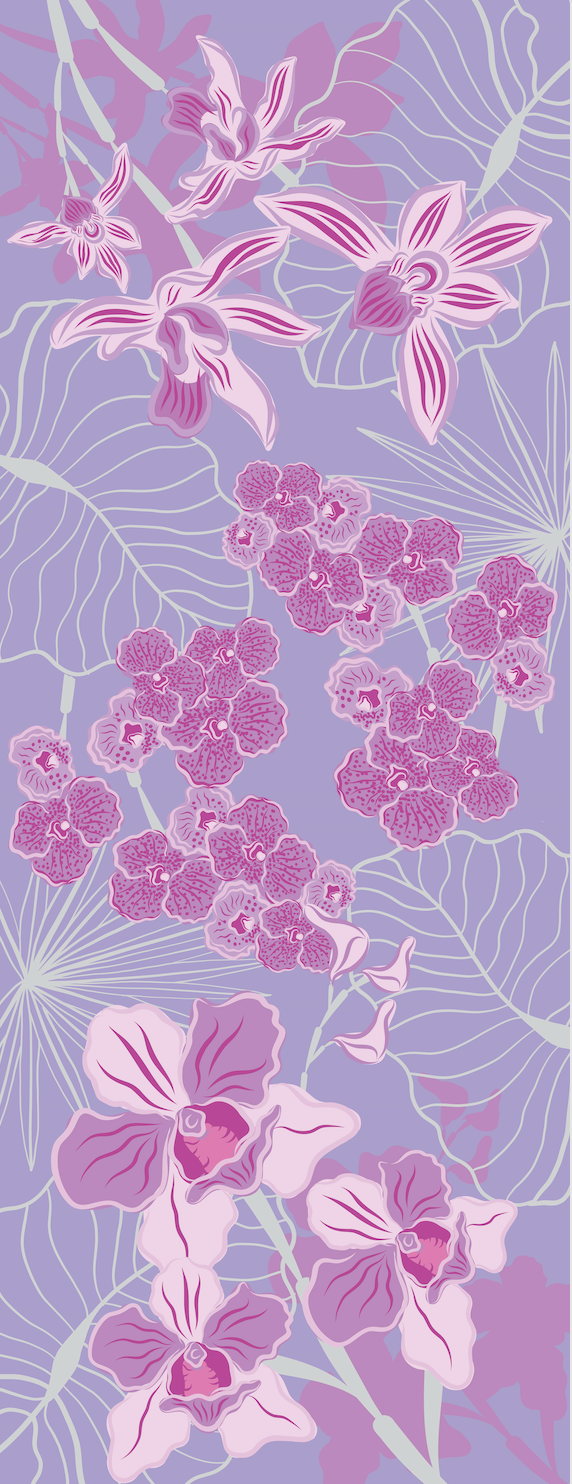 Orchid Veil Premium Cashmere Shawl