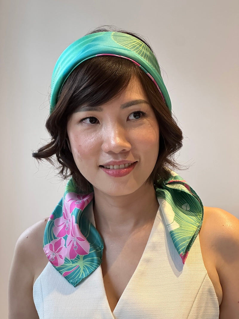 Botanic Oasis by the Bay Silk Scarf