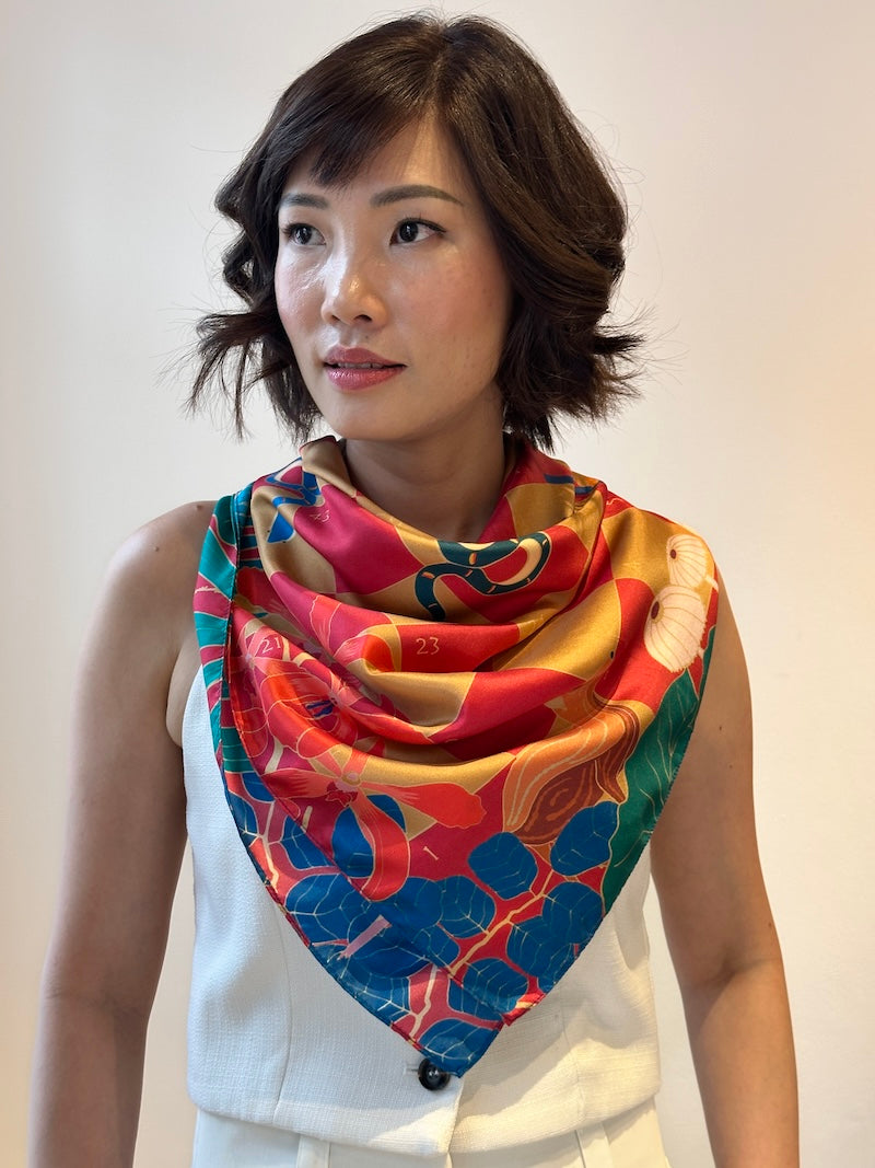 Snake and Ladder Silk Scarf