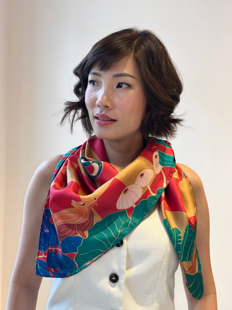 Snake and Ladder Silk Scarf