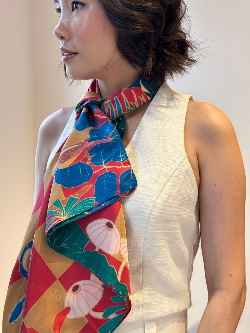 Snake and Ladder Silk Scarf