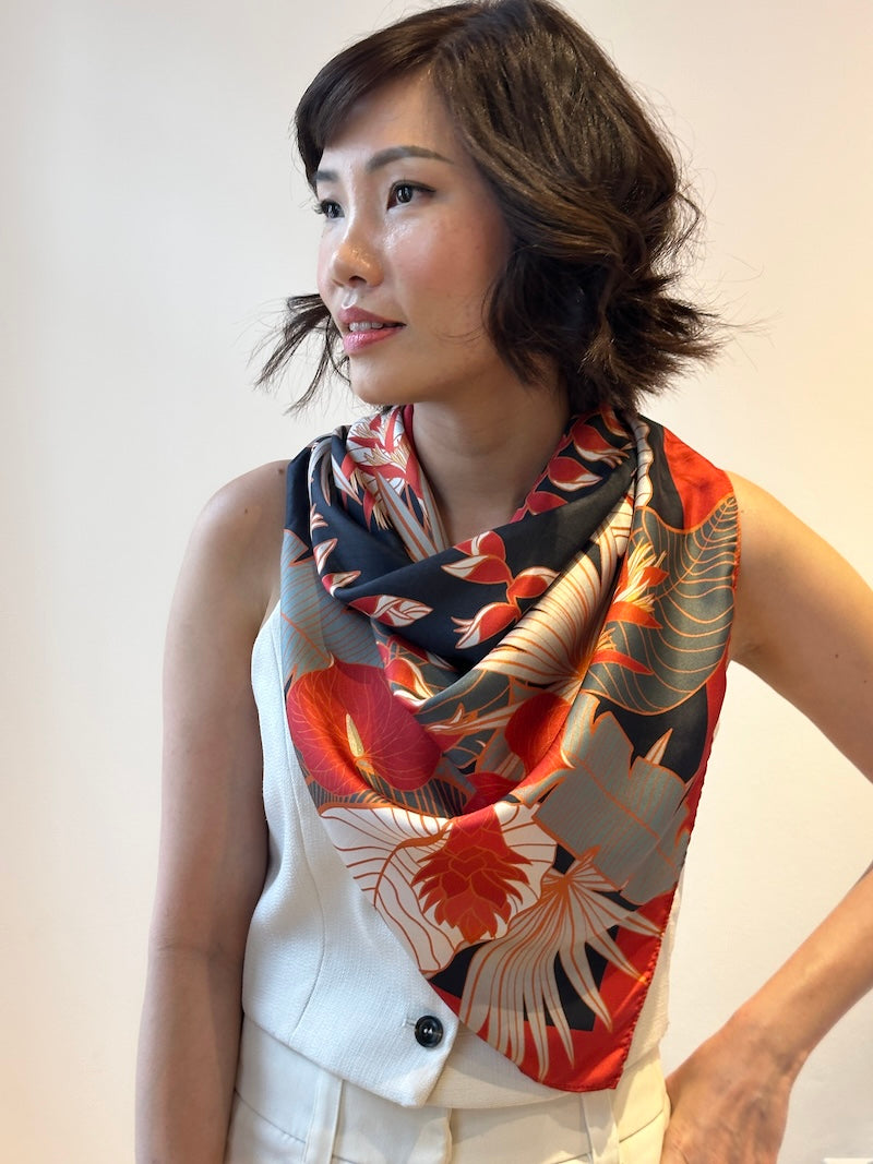 Tropical Party Silk Scarf